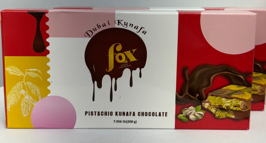 Fox Dubai Pistachio Kunafa Chocolate Bar (120g)