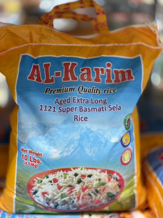 Al-Karim 1121 Aged Extra Long Super Basmati Sela Rice – 10 lbs