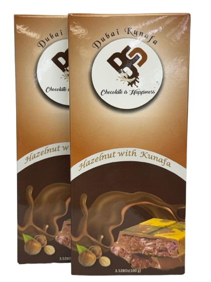 BS Dubai Hazelnut with Kunafa Chocolate Bar (100g)